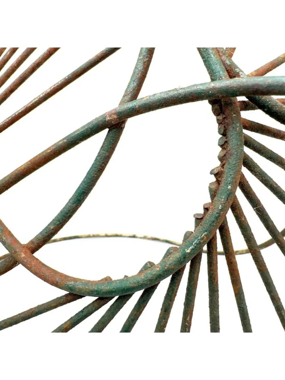 Mid Century Modern Brass Butterfly Wire Rack Curved Vintage Design Fruit Decor